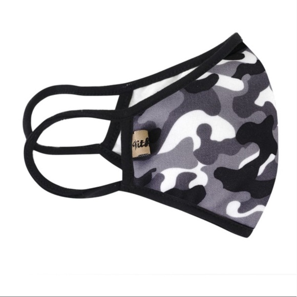MADE IN USA Fast Ship Grey Camo Print Face Mask - Picture 7 of 9